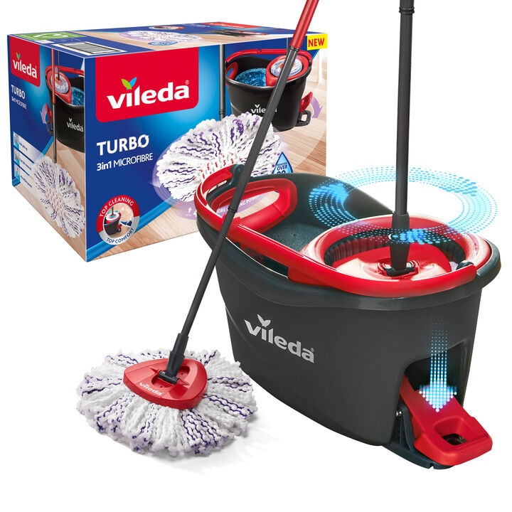 Spin Mop Wringer Emmer Set - voor Thuis Keuken Vloerreiniging - Verbeterde Zelfgebalanceerde Easy Press met 5 wasbare microvezelmoppen (roze Spin Mop Wringer Emmer Set - voor Thuis Keuken Vloerreiniging - Verbeterde Zelfgebalanceerde Easy Press met 5 wasbare microvezelmoppen (roze